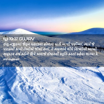 Picture 02 - લૂક 19:37 GUJIRV - ઈસુ નજીકમાં જૈતૂન - Bible Verse Picture