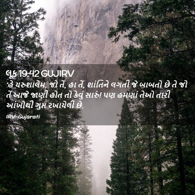 Picture 02 - લૂક 19:42 GUJIRV - ‘હે યરુશાલેમ, જો - Bible Verse Picture