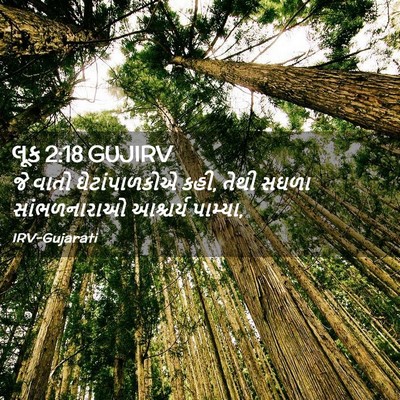 Picture 02 - લૂક 2:18 GUJIRV - જે વાતો - Bible Verse Picture