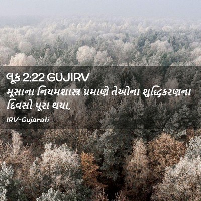 Picture 02 - લૂક 2:22 GUJIRV - મૂસાના - Bible Verse Picture