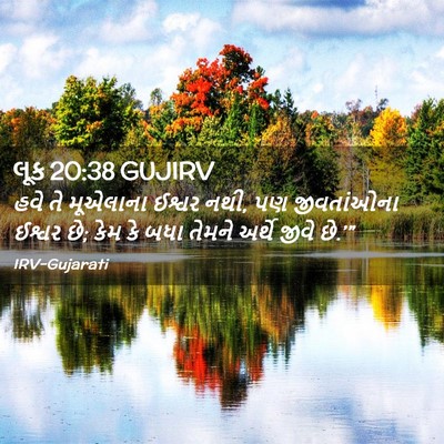 Picture 02 - લૂક 20:38 GUJIRV - હવે તે મૂએલાના - Bible Verse Picture