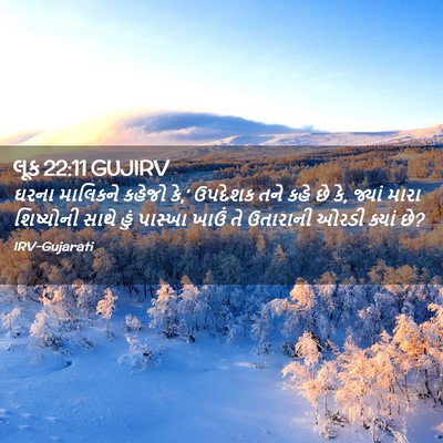 Picture 02 - લૂક 22:11 GUJIRV - ઘરના માલિકને - Bible Verse Picture