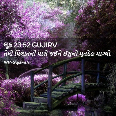 Picture 02 - લૂક 23:52 GUJIRV - તેણે પિલાતની પાસે - Bible Verse Picture