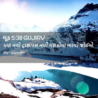 Picture 02 - લૂક 5:38 GUJIRV - પણ નવો દ્રાક્ષારસ - Bible Verse Picture