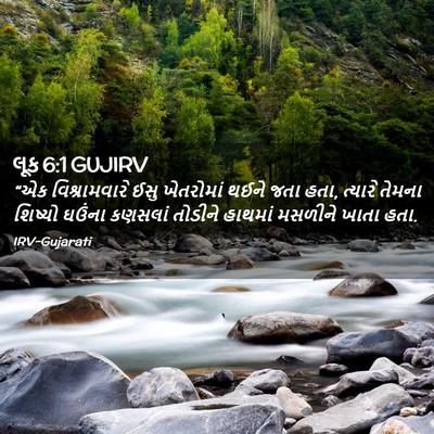 Picture 02 - લૂક 6:1 GUJIRV - “એક વિશ્રામવારે - Bible Verse Picture