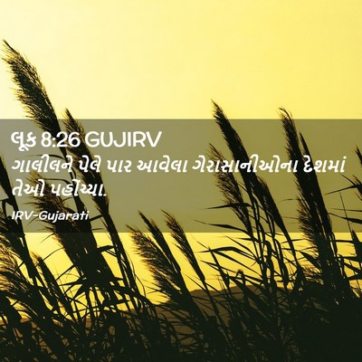 Picture 02 - લૂક 8:26 GUJIRV - ગાલીલને પેલે પાર - Bible Verse Picture