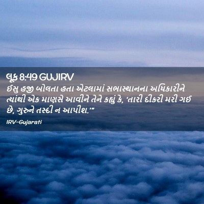Picture 02 - લૂક 8:49 GUJIRV - ઈસુ હજી બોલતા હતા - Bible Verse Picture