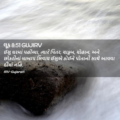 Picture 02 - લૂક 8:51 GUJIRV - ઈસુ ઘરમાં - Bible Verse Picture