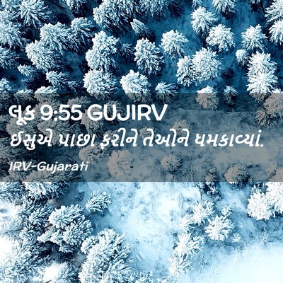 Picture 02 - લૂક 9:55 GUJIRV - ઈસુએ પાછા ફરીને - Bible Verse Picture