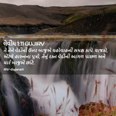 Picture 02 - લેવીય 1:11 GUJIRV - તે તેને વેદીની - Bible Verse Picture