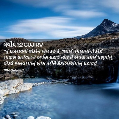 Picture 02 - લેવીય 1:2 GUJIRV - “તું ઇઝરાયલી - Bible Verse Picture