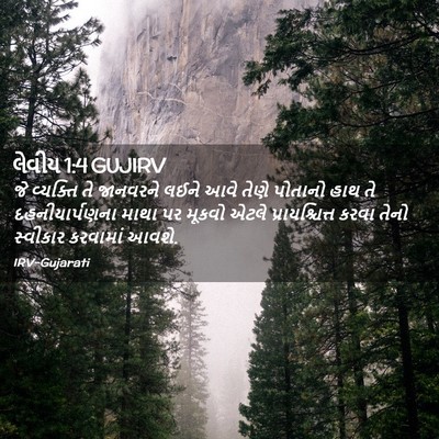 Picture 02 - લેવીય 1:4 GUJIRV - જે વ્યક્તિ તે - Bible Verse Picture