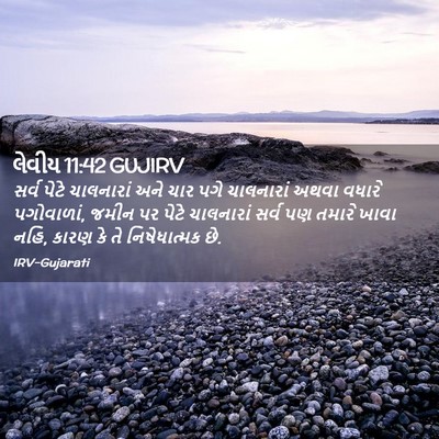 Picture 02 - લેવીય 11:42 GUJIRV - સર્વ પેટે - Bible Verse Picture