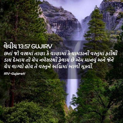 Picture 02 - લેવીય 13:57 GUJIRV - છતાં જો વસ્ત્રમાં - Bible Verse Picture