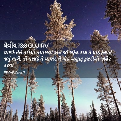 Picture 02 - લેવીય 13:8 GUJIRV - યાજકે તેને ફરીથી - Bible Verse Picture