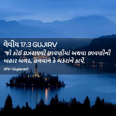 Picture 02 - લેવીય 17:3 GUJIRV - ‘જો કોઈ ઇઝરાયલી - Bible Verse Picture