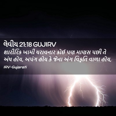 Picture 02 - લેવીય 21:18 GUJIRV - શારીરિક ખામી - Bible Verse Picture