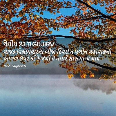 Picture 02 - લેવીય 23:11 GUJIRV - યાજક વિશ્રામવારના - Bible Verse Picture