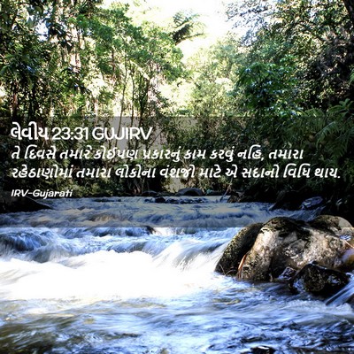 Picture 02 - લેવીય 23:31 GUJIRV - તે દિવસે તમારે - Bible Verse Picture