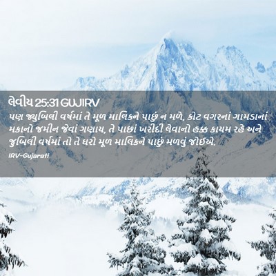 Picture 02 - લેવીય 25:31 GUJIRV - પણ જ્યુબિલી - Bible Verse Picture
