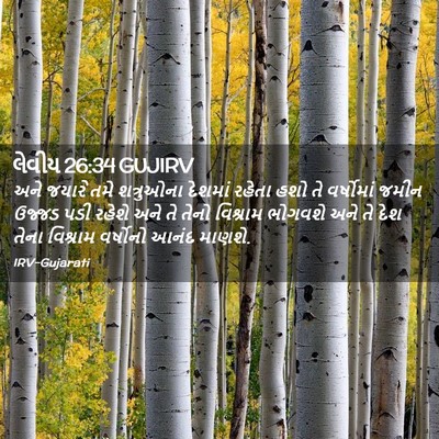 Picture 02 - લેવીય 26:34 GUJIRV - અને જયારે તમે - Bible Verse Picture