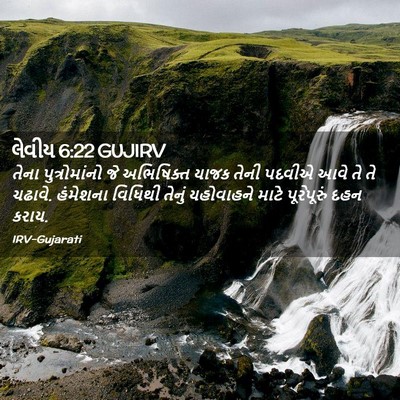 Picture 02 - લેવીય 6:22 GUJIRV - તેના પુત્રોમાંનો - Bible Verse Picture
