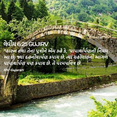 Picture 02 - લેવીય 6:25 GUJIRV - “હારુન તથા તેના - Bible Verse Picture