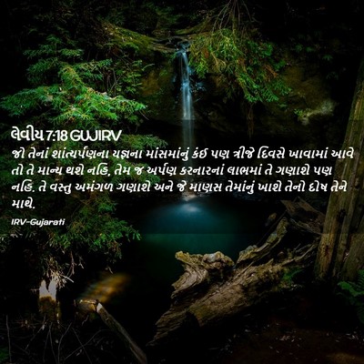 Picture 02 - લેવીય 7:18 GUJIRV - જો તેનાં - Bible Verse Picture