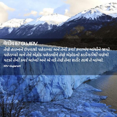 Picture 02 - લેવીય 8:7 GUJIRV - તેણે હારુનને - Bible Verse Picture