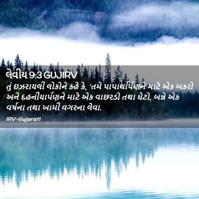 Picture 02 - લેવીય 9:3 GUJIRV - તું ઇઝરાયલી - Bible Verse Picture