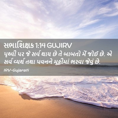 Picture 02 - સભાશિક્ષક 1:14 GUJIRV - પૃથ્વી પર જે સર્વ - Bible Verse Picture