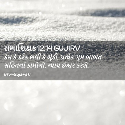 Picture 02 - સભાશિક્ષક 12:14 GUJIRV - કેમ કે દરેક ભલી કે - Bible Verse Picture