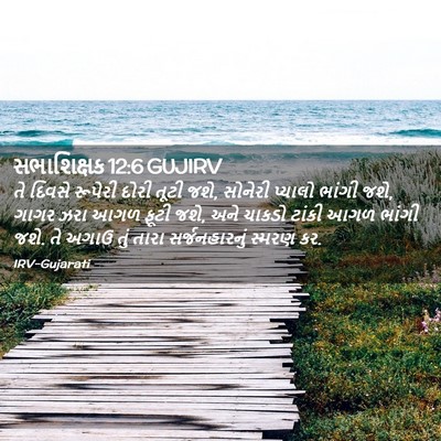 Picture 02 - સભાશિક્ષક 12:6 GUJIRV - તે દિવસે રૂપેરી - Bible Verse Picture