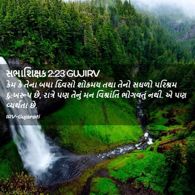 Picture 02 - સભાશિક્ષક 2:23 GUJIRV - કેમ કે તેના બધા - Bible Verse Picture