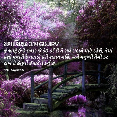 Picture 02 - સભાશિક્ષક 3:14 GUJIRV - હું જાણું છું કે - Bible Verse Picture