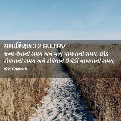 Picture 02 - સભાશિક્ષક 3:2 GUJIRV - જન્મ લેવાનો સમય - Bible Verse Picture