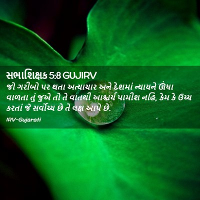 Picture 02 - સભાશિક્ષક 5:8 GUJIRV - જો ગરીબો પર થતા - Bible Verse Picture
