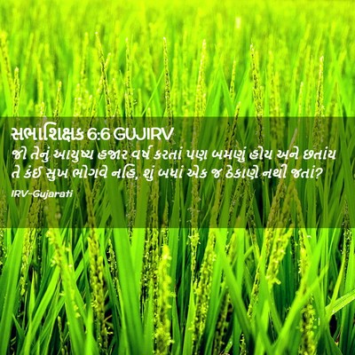 Picture 02 - સભાશિક્ષક 6:6 GUJIRV - જો તેનું આયુષ્ય - Bible Verse Picture