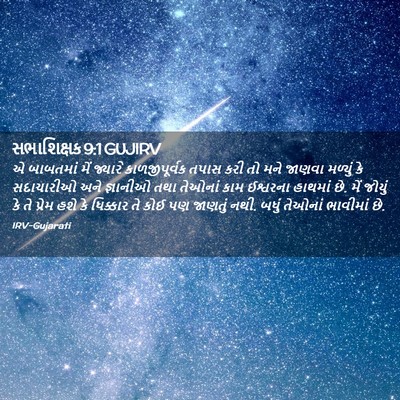 Picture 02 - સભાશિક્ષક 9:1 GUJIRV - એ બાબતમાં મેં - Bible Verse Picture