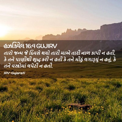 Picture 02 - હઝકિયેલ 16:4 GUJIRV - તારો જન્મ જે દિવસે - Bible Verse Picture