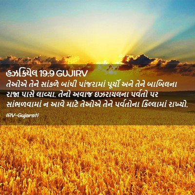 Picture 02 - હઝકિયેલ 19:9 GUJIRV - તેઓએ તેને સાંકળે - Bible Verse Picture