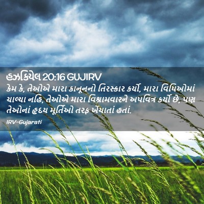 Picture 02 - હઝકિયેલ 20:16 GUJIRV - કેમ કે, તેઓએ મારા - Bible Verse Picture