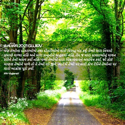 Picture 02 - હઝકિયેલ 20:21 GUJIRV - પણ તેઓના દીકરાઓએ - Bible Verse Picture