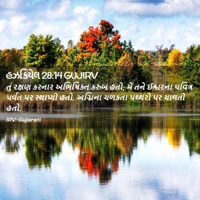 Picture 02 - હઝકિયેલ 28:14 GUJIRV - તું રક્ષણ કરનાર - Bible Verse Picture