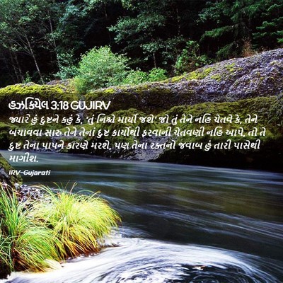 Picture 02 - હઝકિયેલ 3:18 GUJIRV - જ્યારે હું - Bible Verse Picture