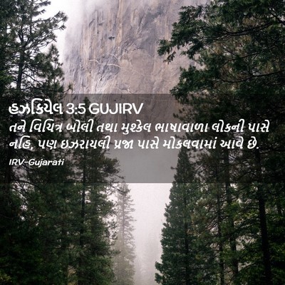 Picture 02 - હઝકિયેલ 3:5 GUJIRV - તને વિચિત્ર બોલી - Bible Verse Picture