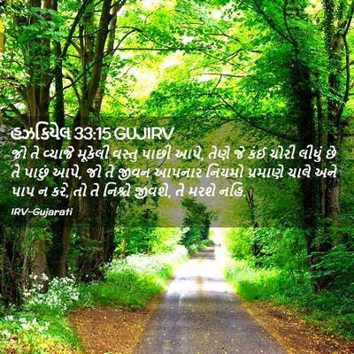 Picture 02 - હઝકિયેલ 33:15 GUJIRV - જો તે વ્યાજે - Bible Verse Picture