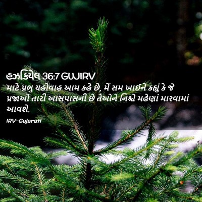 Picture 02 - હઝકિયેલ 36:7 GUJIRV - માટે પ્રભુ યહોવાહ - Bible Verse Picture