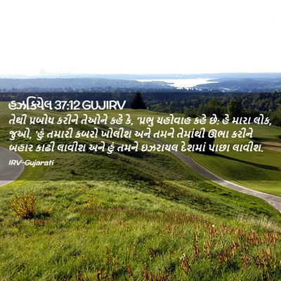 Picture 02 - હઝકિયેલ 37:12 GUJIRV - તેથી પ્રબોધ કરીને - Bible Verse Picture