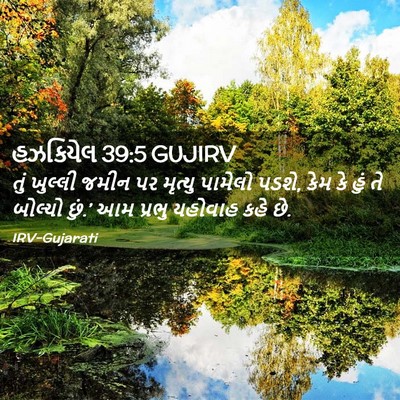 Picture 02 - હઝકિયેલ 39:5 GUJIRV - તું ખુલ્લી જમીન પર - Bible Verse Picture